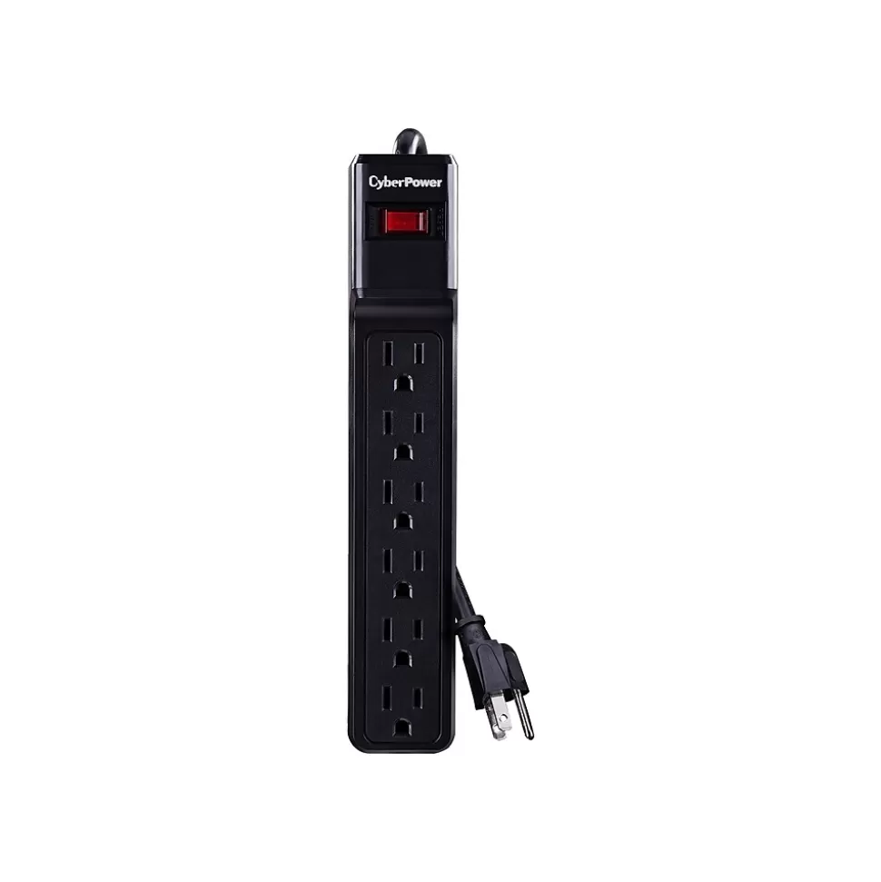 CyberPower Essential 6-Outlet Surge Protector, 4', Black (CSB604) Shop