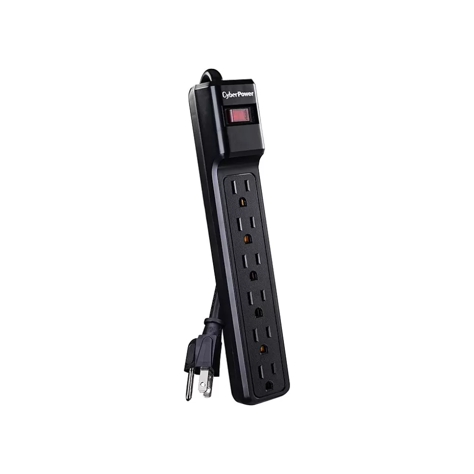 CyberPower Essential 6-Outlet Surge Protector, 4', Black (CSB604) Shop