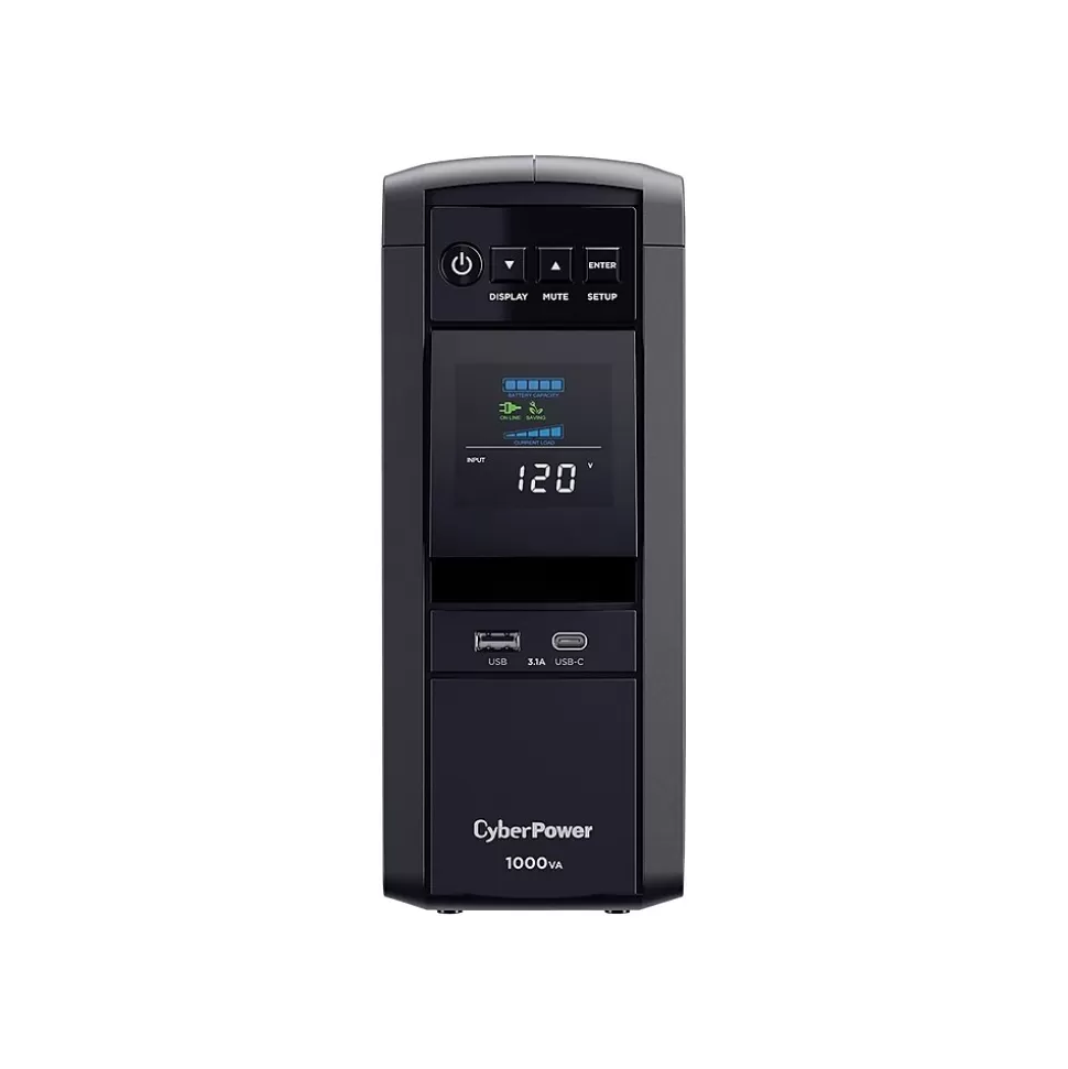 CyberPower PFC Sinewave Series 1000VA UPS, 10-Outlet, Black (CP1000PFCLCD) Discount