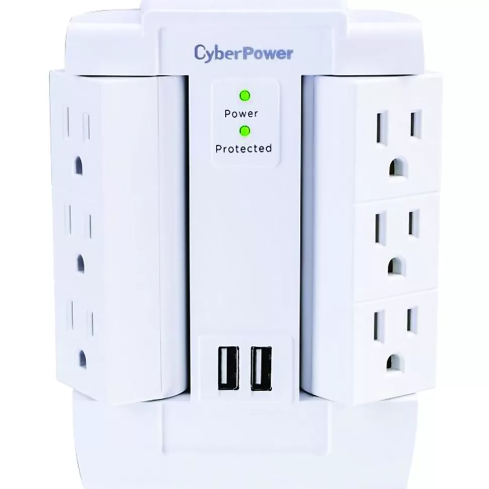 CyberPower Professional Series 6 Outlet Home/Office, 1200 Joules (CSP600WSURC2) Online