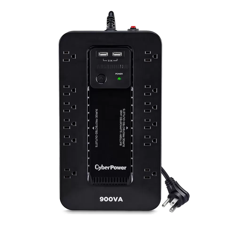 CyberPower Standby Series 900VA 12-Outlet UPS, Black (ST900U) Clearance