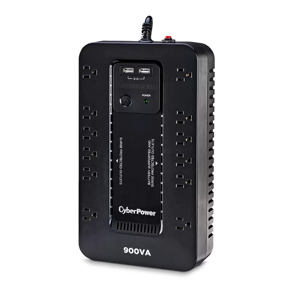 CyberPower Standby Series 900VA 12-Outlet UPS, Black (ST900U) Clearance