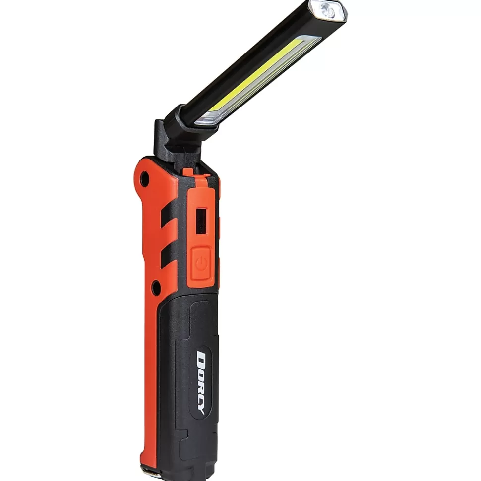 Dorcy 450-Lumen Flex COB Rechargeable Work Light and LED Tip Inspection Flashlight, Red (41-4343) Sale