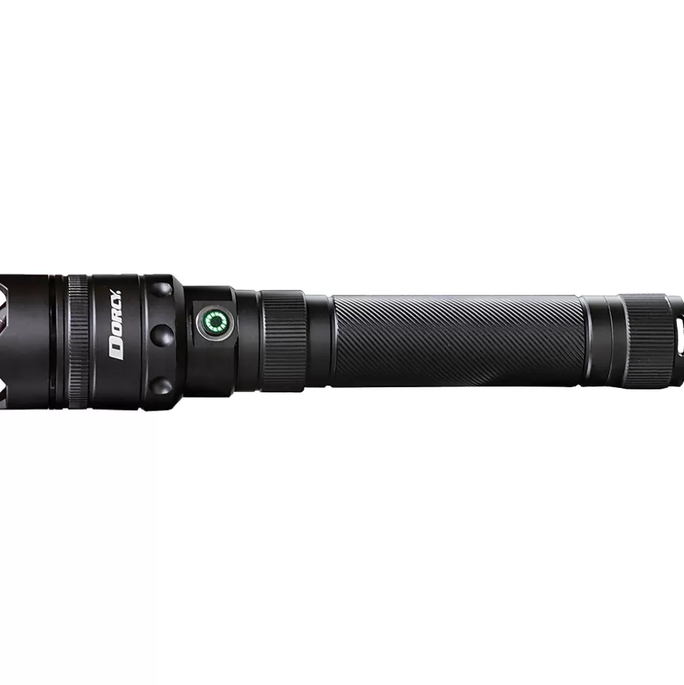 Dorcy 4,000-Lumen Pro Water-Resistant LED Rechargeable Flashlight with Built-in Power Bank, Gray (41-2611) Sale
