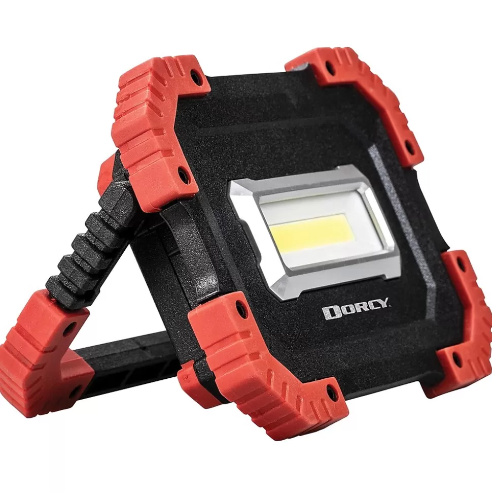 Dorcy Ultra USB 8 in. LED Rechargeable Work Light Lantern with Power Bank, Black/Red (DCY414336) Cheap