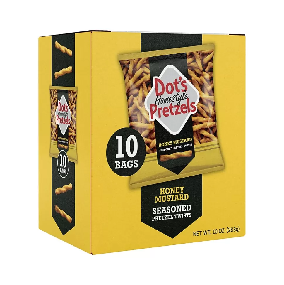 Dots Homestyle Honey Mustard Twist Pretzels, 10 Bags/Box (MP7003) Cheap