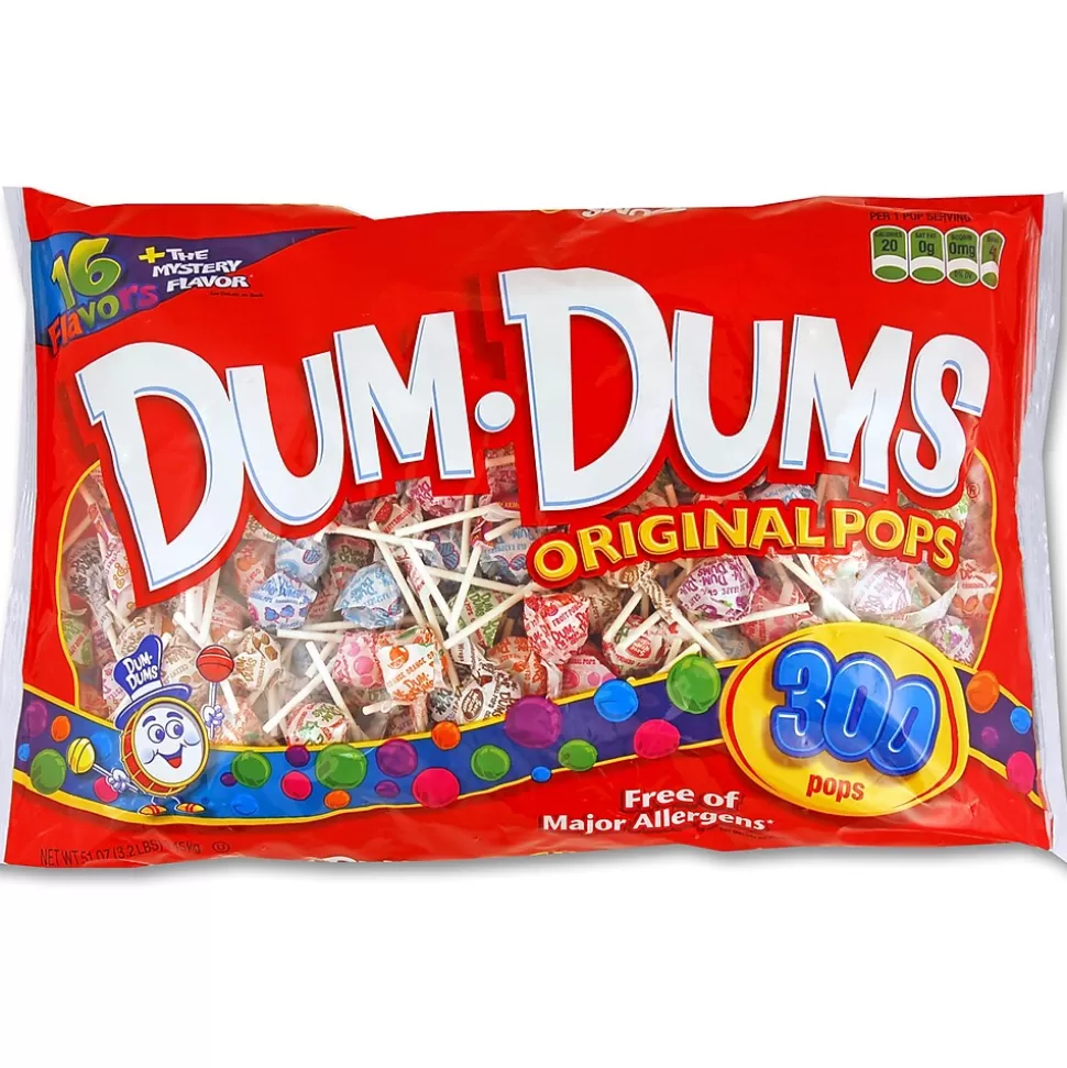 Dum Dums Lollipops, Assorted Flavors, 51 oz., 300 Pieces (SPN00060) Clearance