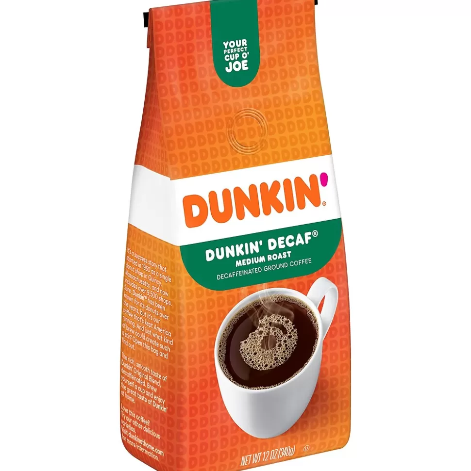 Dunkin' Decaf Ground Coffee, Medium Roast (00048) Hot