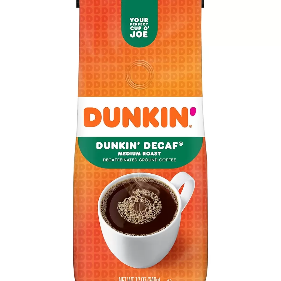 Dunkin' Decaf Ground Coffee, Medium Roast (00048) Hot