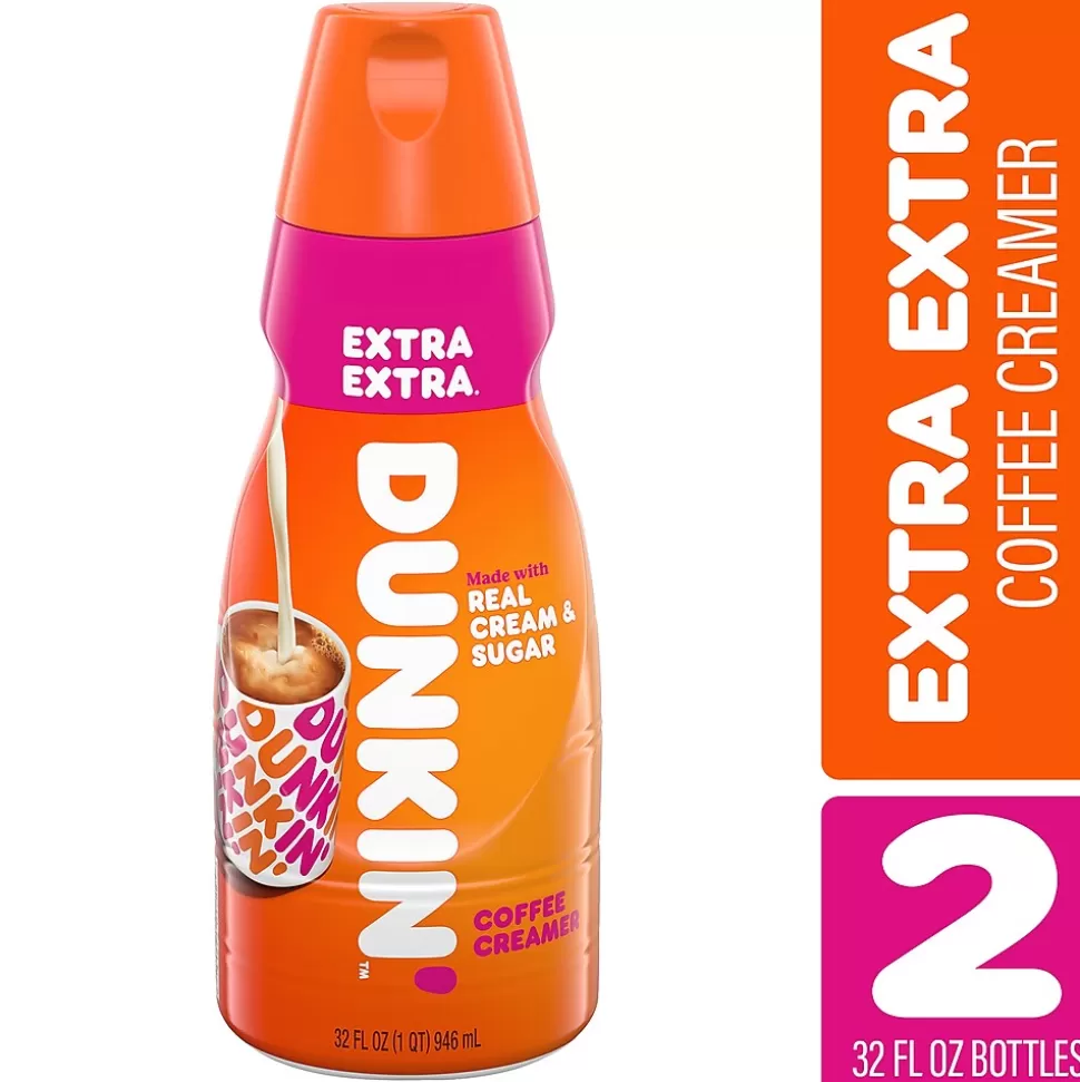 Dunkin' Extra Extra Coffee Creamer, 32 Oz, 2PK Best Sale