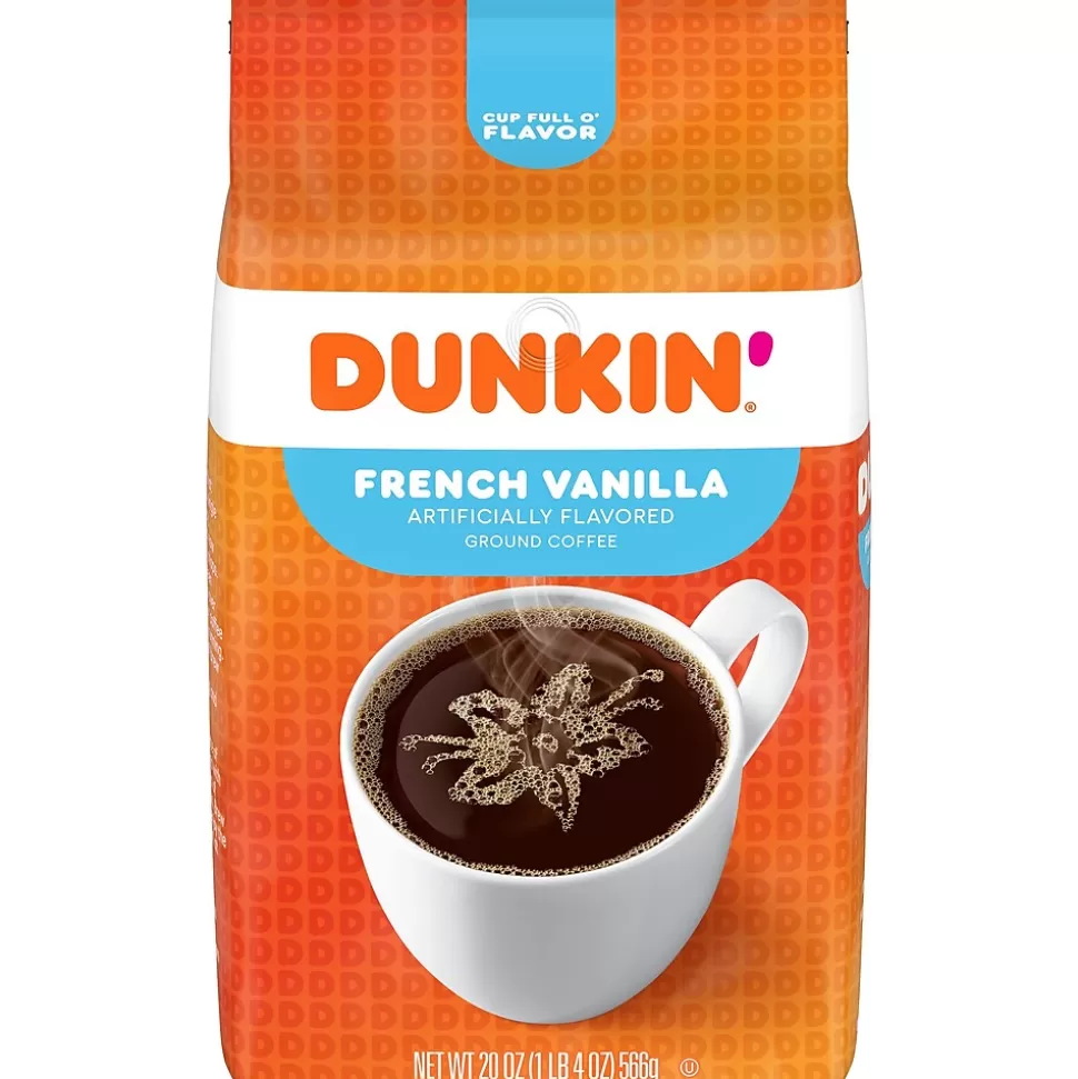 Dunkin' French Vanilla Ground Coffee, Medium Roast, 18 oz. (SMU01645) Best