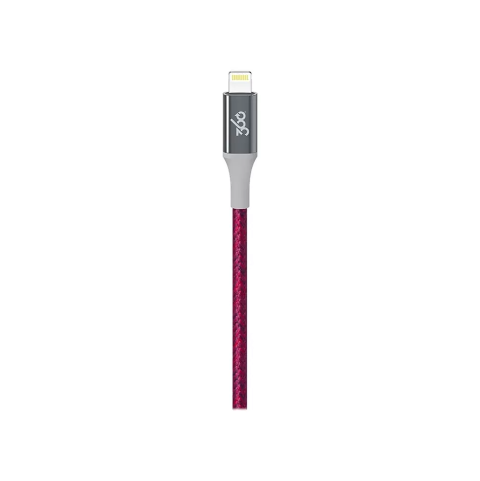 360 Electrical Habitat 4' USB A Male/Lightning 8-Pin Male, Cranberry (360650-CB) Discount