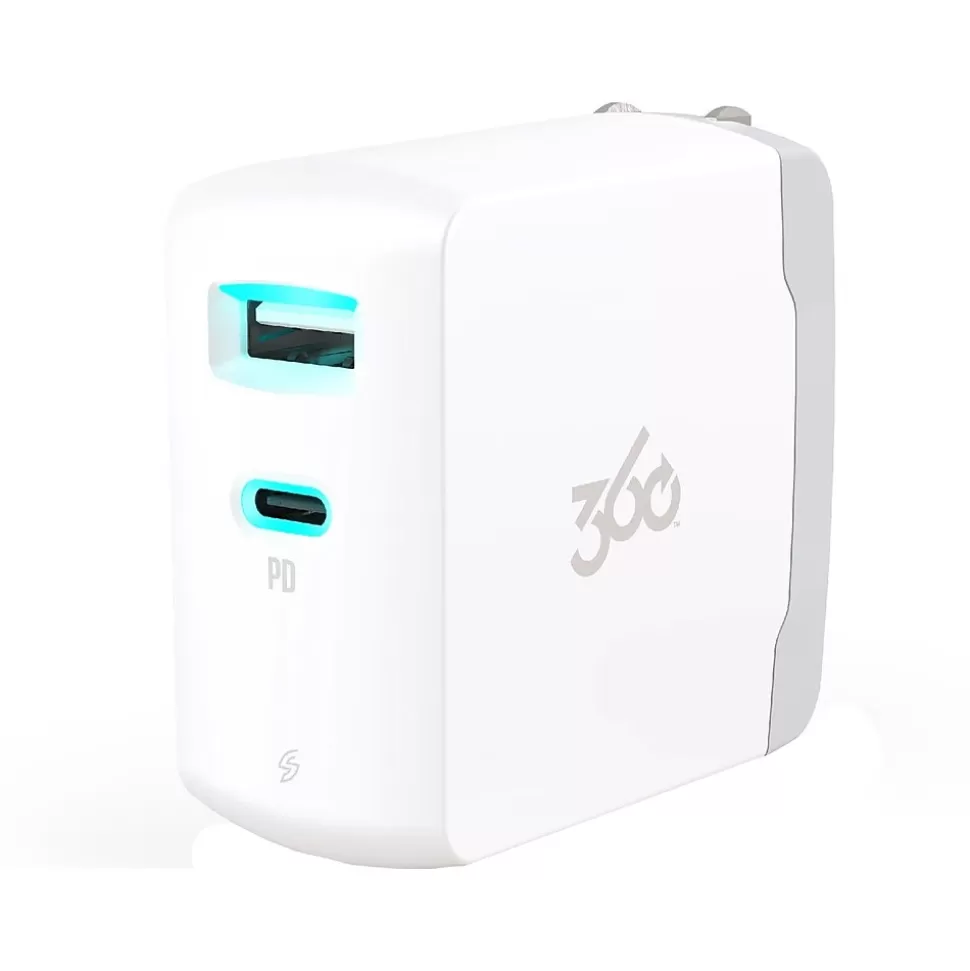 360 Electrical Vivid 2-Outlet Wall Charger, White (360710) Sale