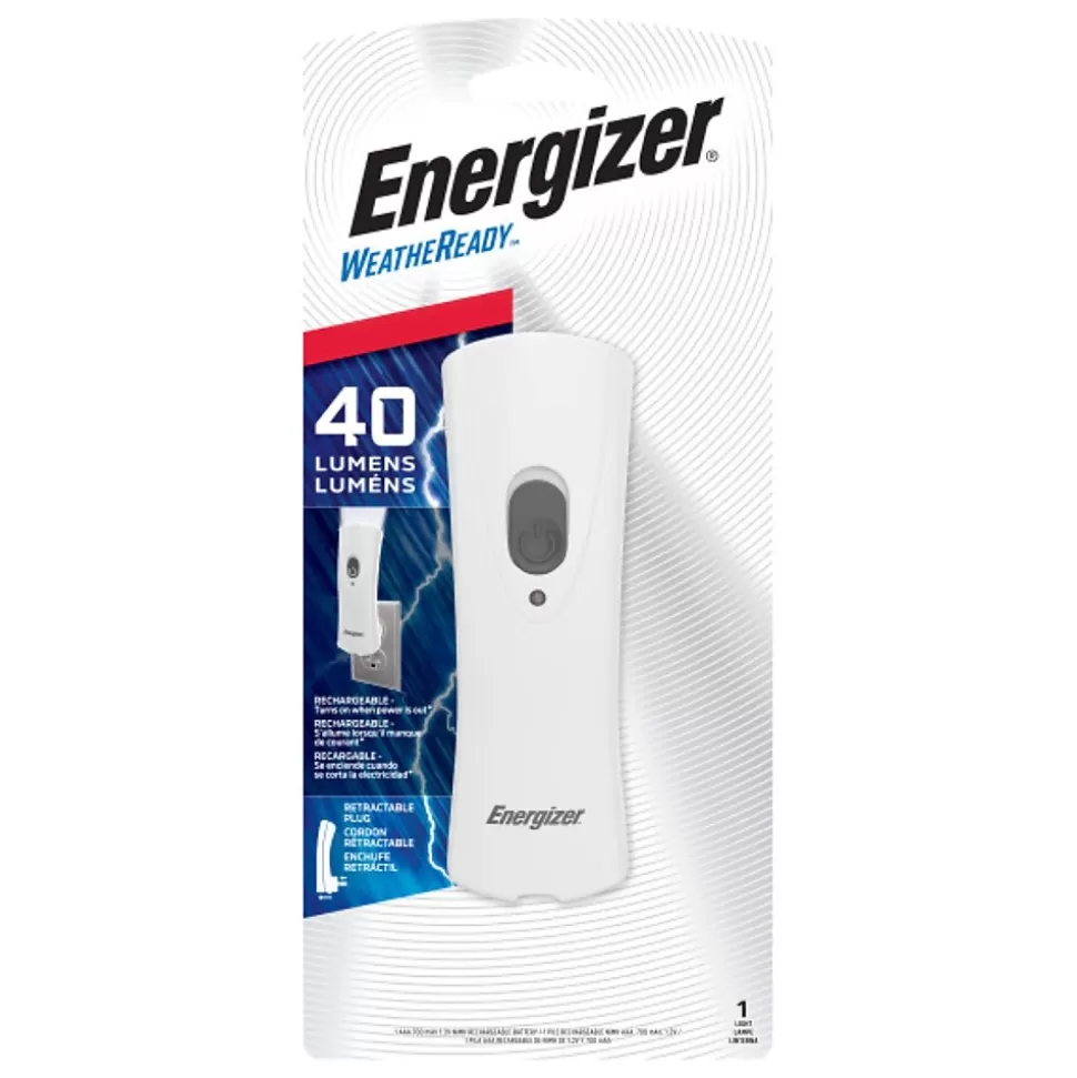 Energizer Weatheready 5" Rechargeable LED Compact Handheld Flashlight, White (RCL1FN2WR) Shop