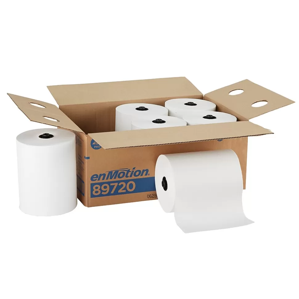 enmotion Flex Hardwound Paper Towels, 1-ply, 550 ft./Roll, 6 Rolls/Carton (89720) Best Sale