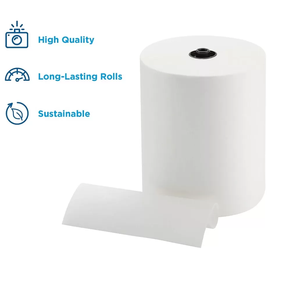 enmotion Hardwound Paper Towels, 1-ply, 700 ft./Roll, 6 Rolls/Carton (89420) Flash Sale
