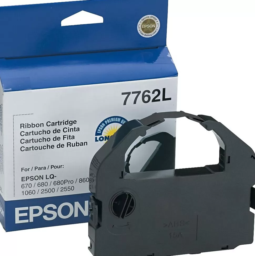 Epson Black Dot-Matrix Printer Ribbon (7762L) Flash Sale