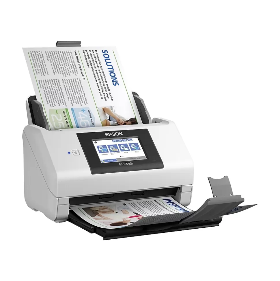 Epson DS-790WN B11B265201 Duplex Desktop Document Scanner, White/Black Outlet