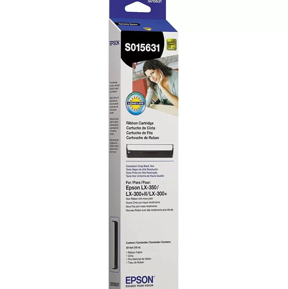 Epson LX350 Printer Ribbon, Black (S015631) Discount