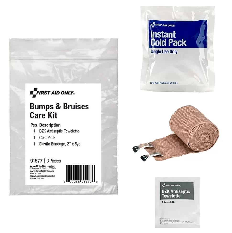 First Aid Only Bumps and Bruises Care Kit,3 Pieces, 25 Packs/Carton (91577) Best