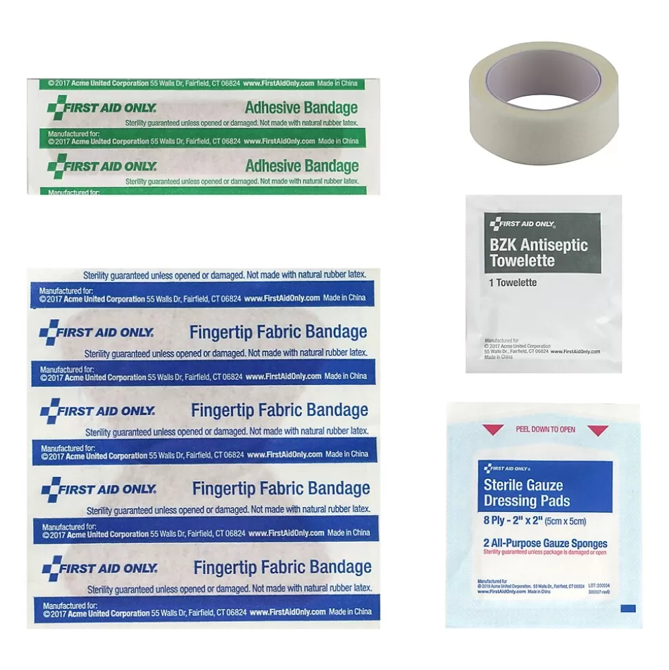 First Aid Only Classroom Single Use Pack Refill,9 Pieces, 25 Packs/Carton (91574) Cheap