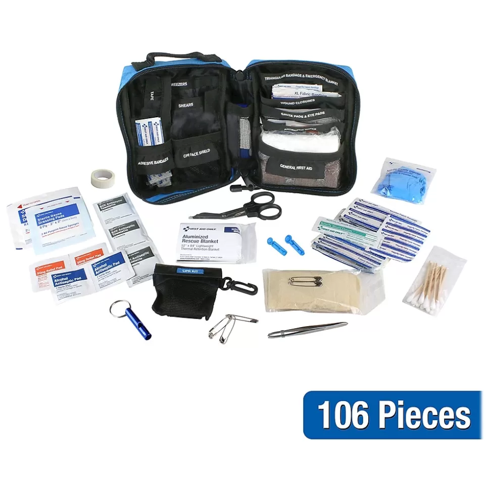 First Aid Only Essential On-The-Go First Aid Kit,Fabric Case, 25 Person, 106 Pieces (91281) Flash Sale