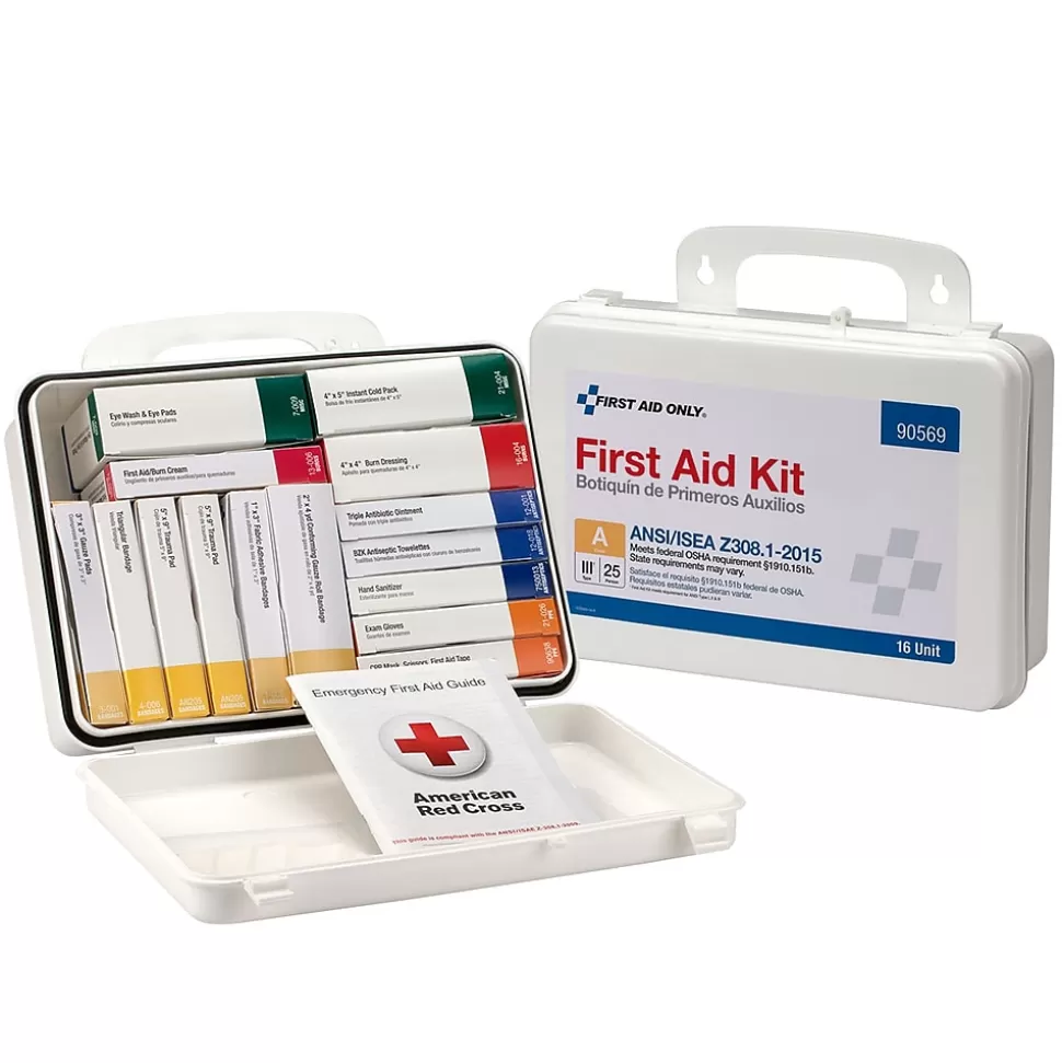 First Aid Only First Aid Kits, 16 Pieces, White (90569) Fashion