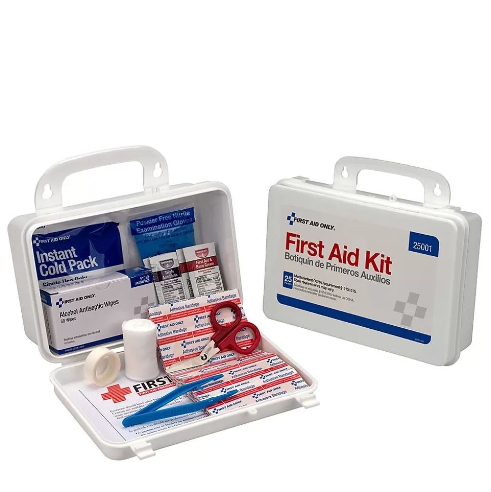 First Aid Only Plastic First Aid Kit, 25 People, 112 Pieces (25001) Discount
