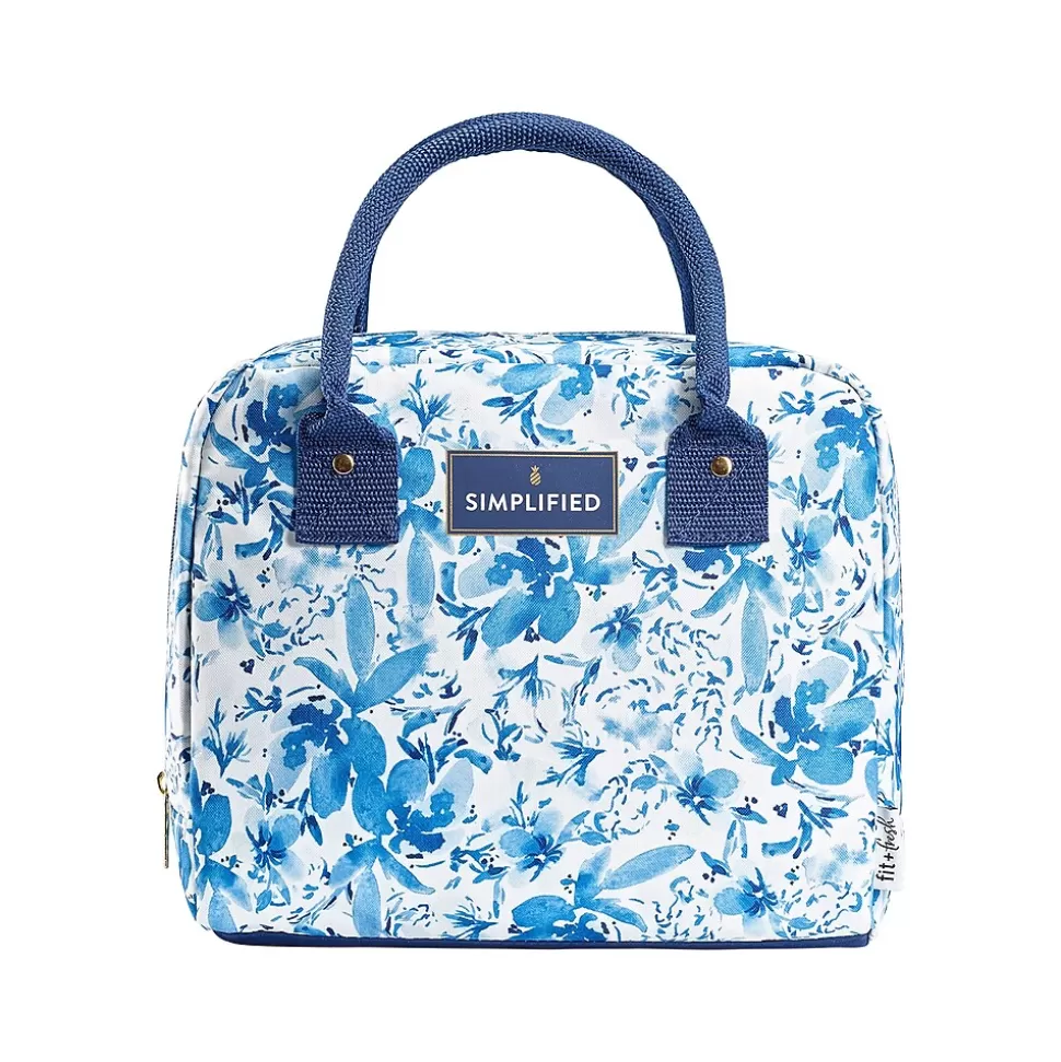 Fit & Fresh Simplified Lunch Bag, Blue Floral (7039SIM3166) Fashion