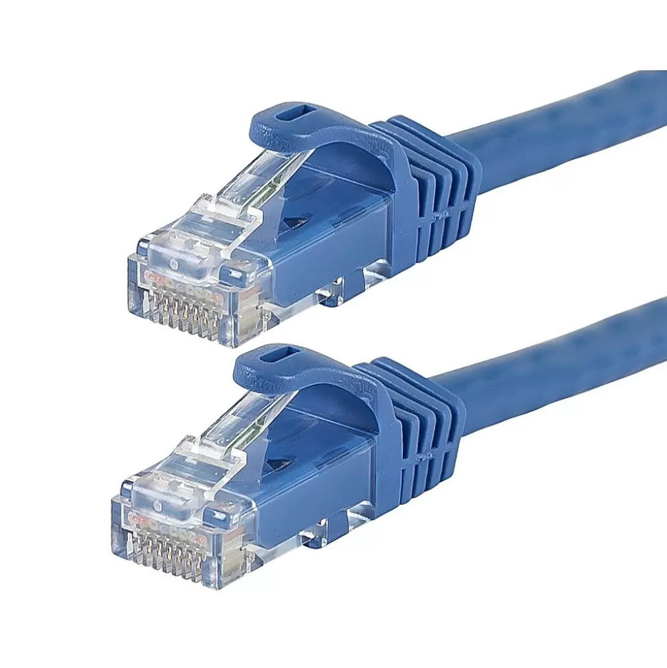 Monoprice FLEXboot Series Cat5e 24AWG UTP Ethernet Network Patch Cable, 5ft Blue Outlet