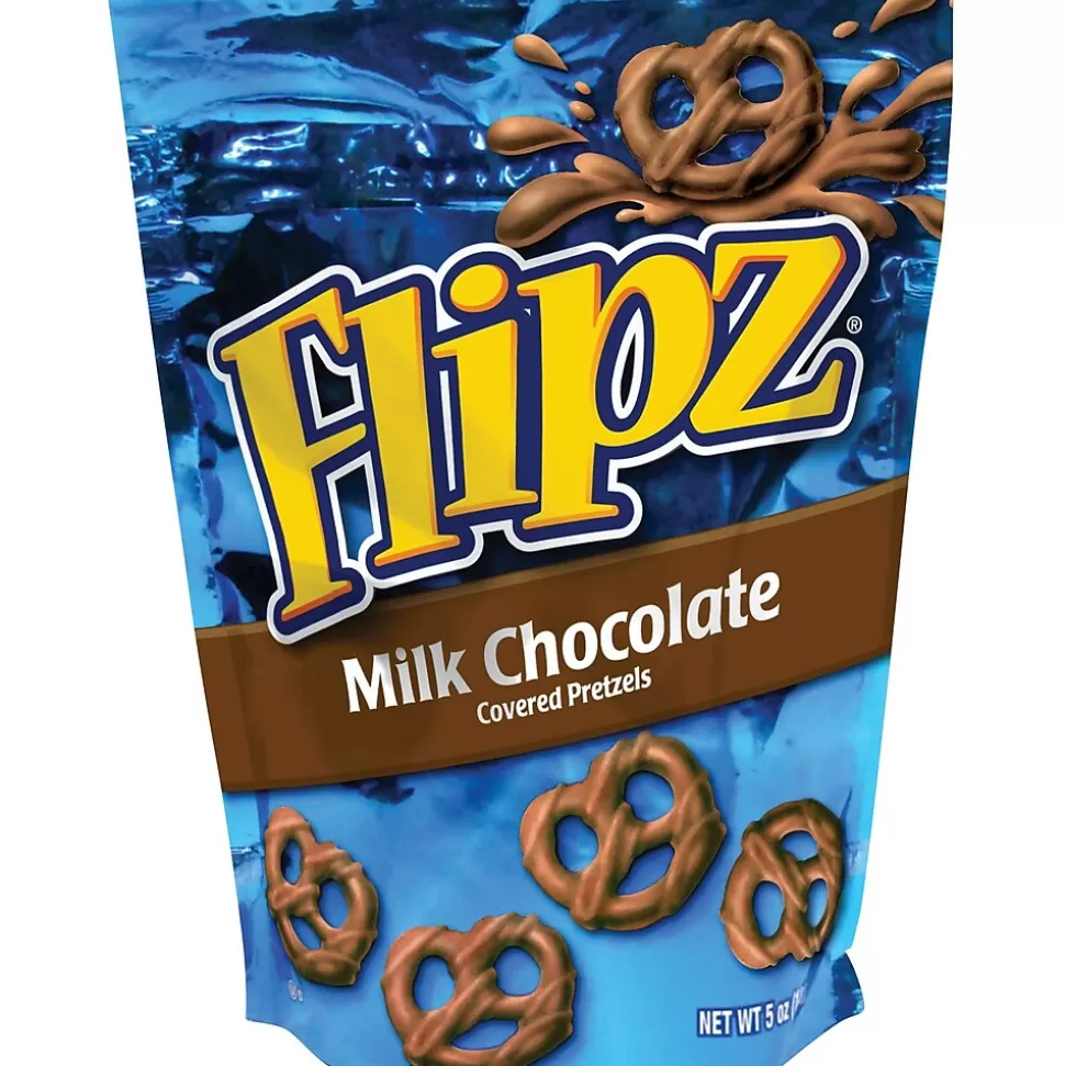 Flipz Milk Chocolate Covered Pretzels Twists, 6 Bags/Box (DCC028) Flash Sale