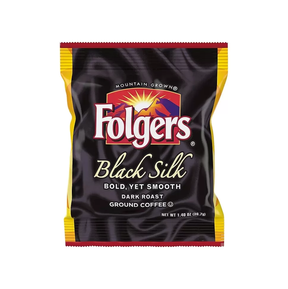 Folgers Black Silk Ground Coffee, Dark Roast, 42/Carton (SMU00019) Discount