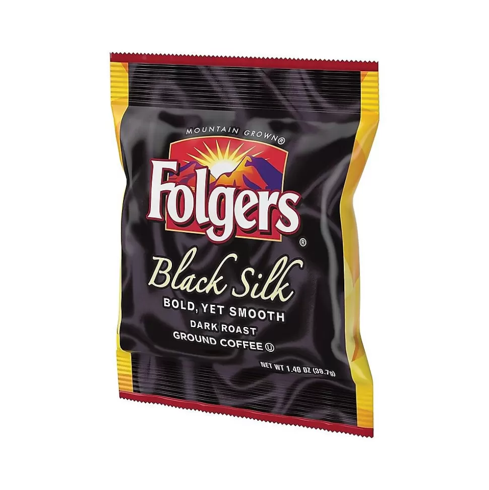 Folgers Black Silk Ground Coffee, Dark Roast, 42/Carton (SMU00019) Discount