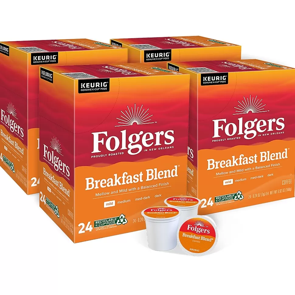 Folgers Breakfast Blend Coffee, Keurig K-Cup Pod, 96/Carton (000370677/6684CT) Outlet