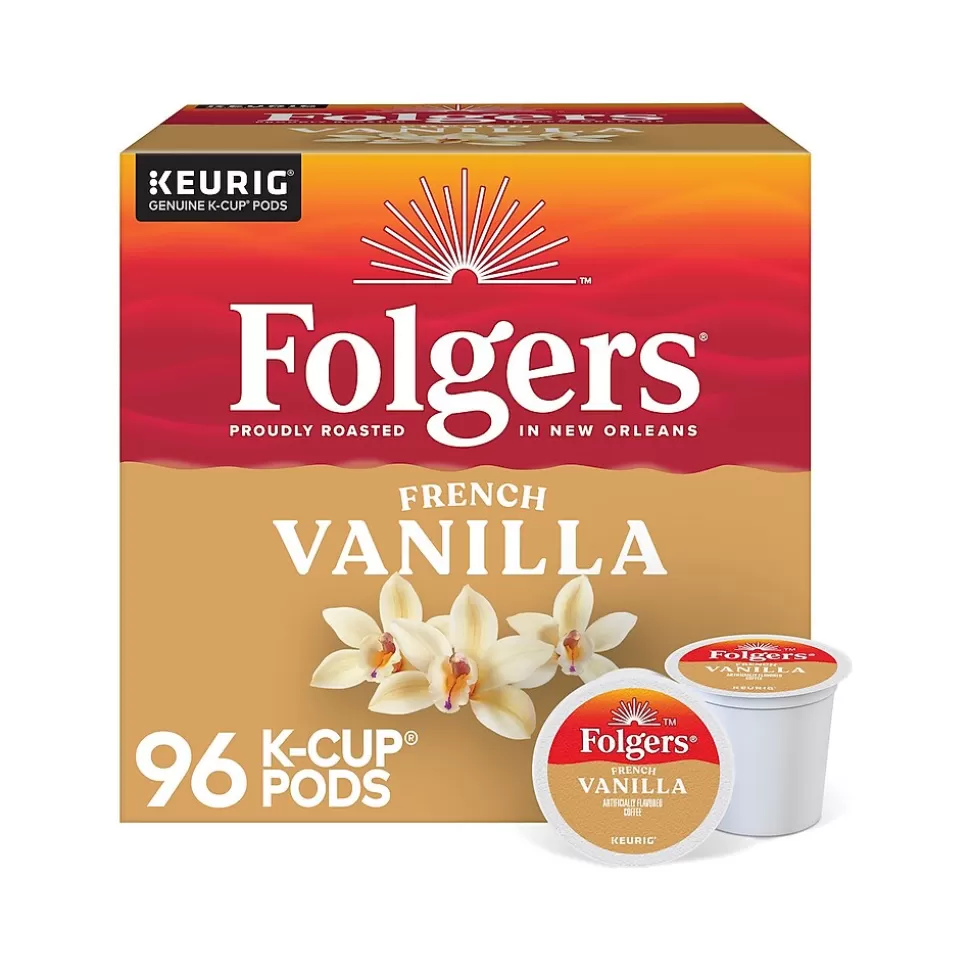 Folgers French Vanilla Coffee, Keurig K-Cup Pod, 96/Carton (6661CT) New