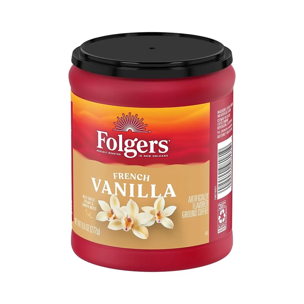 Folgers French Vanilla Ground Coffee, 9.6 oz. (2550098181) Hot