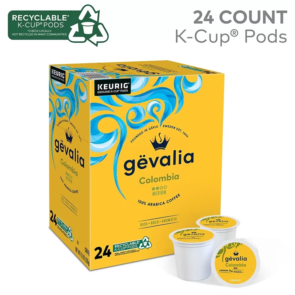 Gevalia Colombian Coffee Keurig® K-Cup® Pods, Medium Roast, 24/Box (5304) Outlet