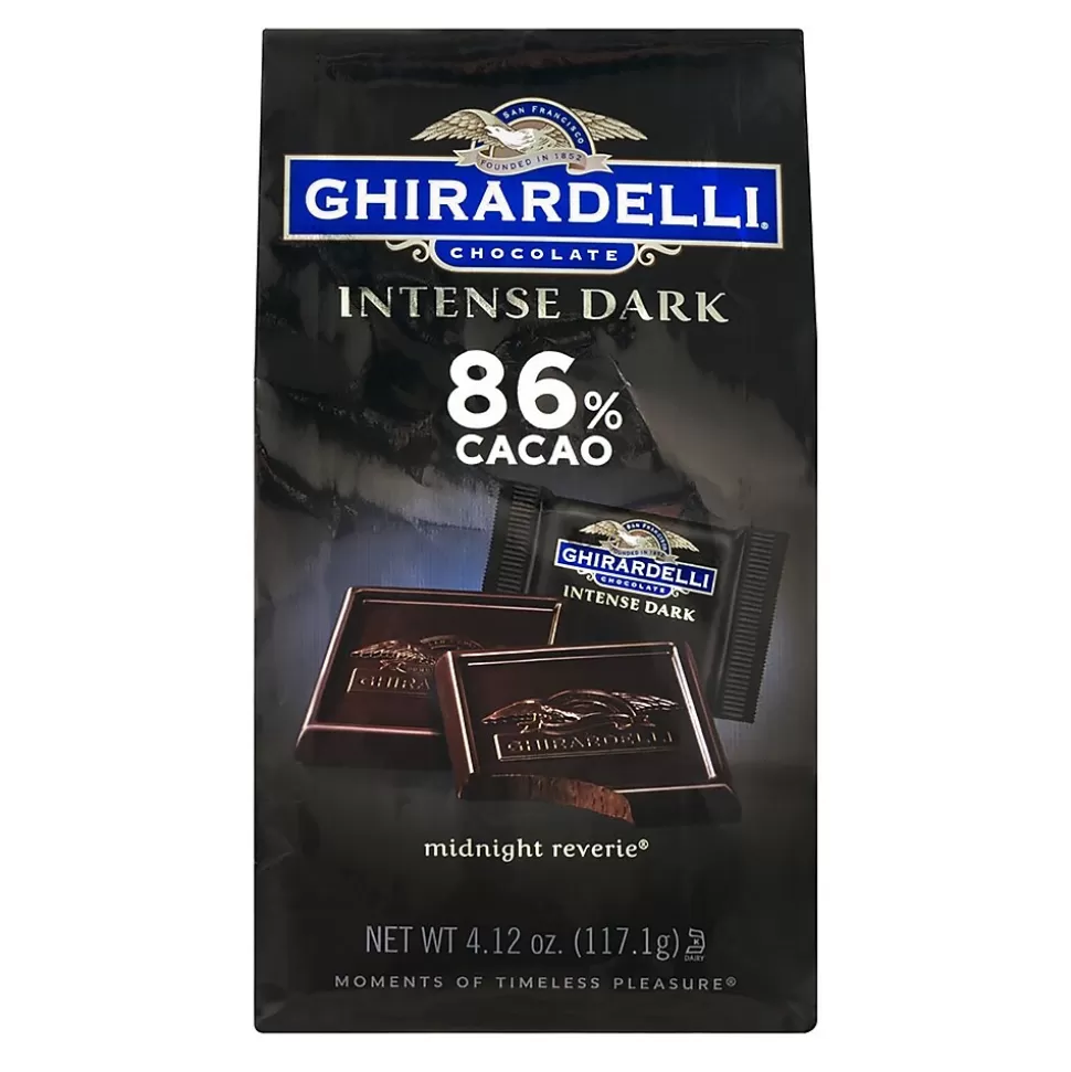 Ghirardelli Intense Dark 86% Cacao Dark Chocolate Candy Bar, 4.12 oz., 3/Bag (300-01033) Best Sale