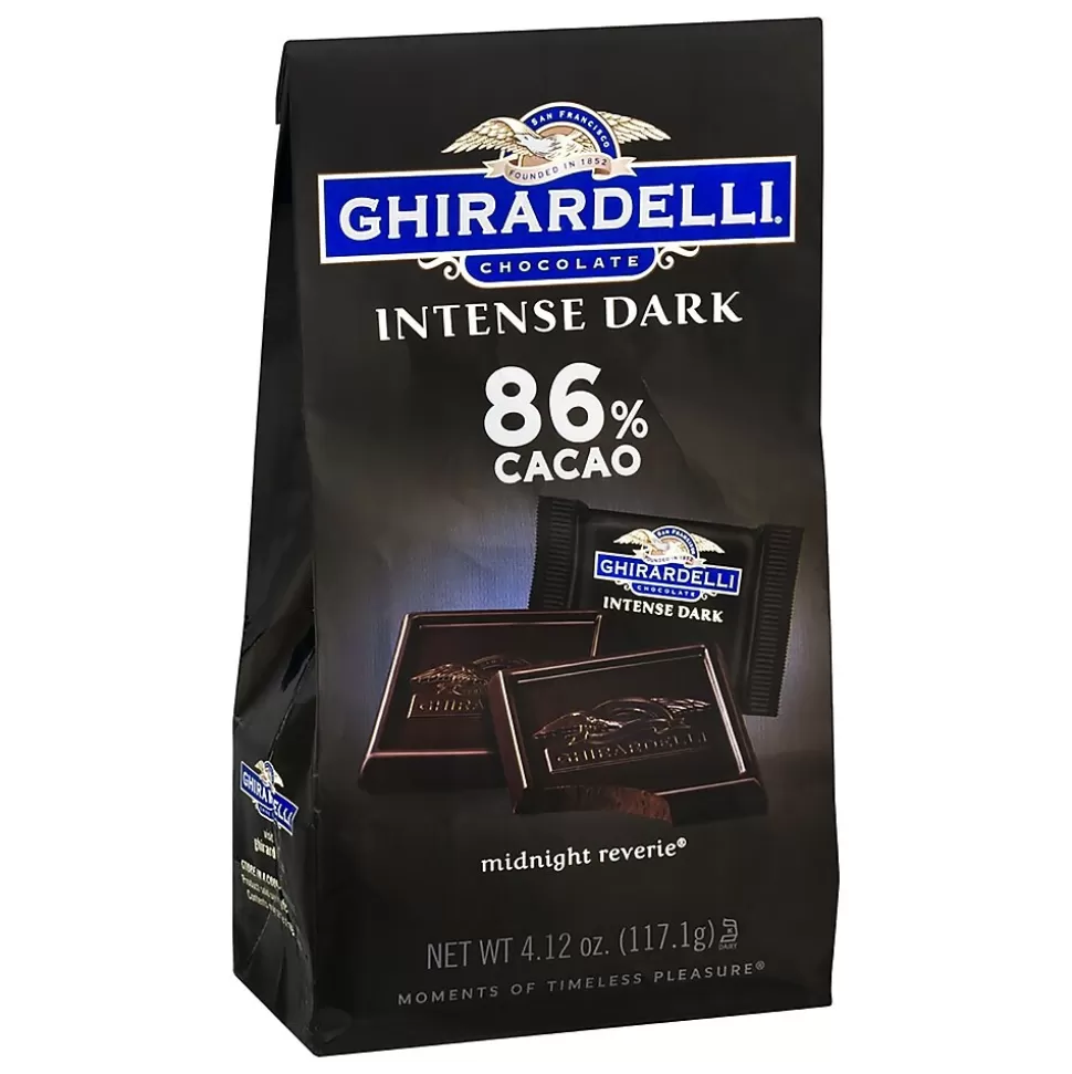 Ghirardelli Intense Dark 86% Cacao Dark Chocolate Candy Bar, 4.12 oz., 3/Bag (300-01033) Best Sale