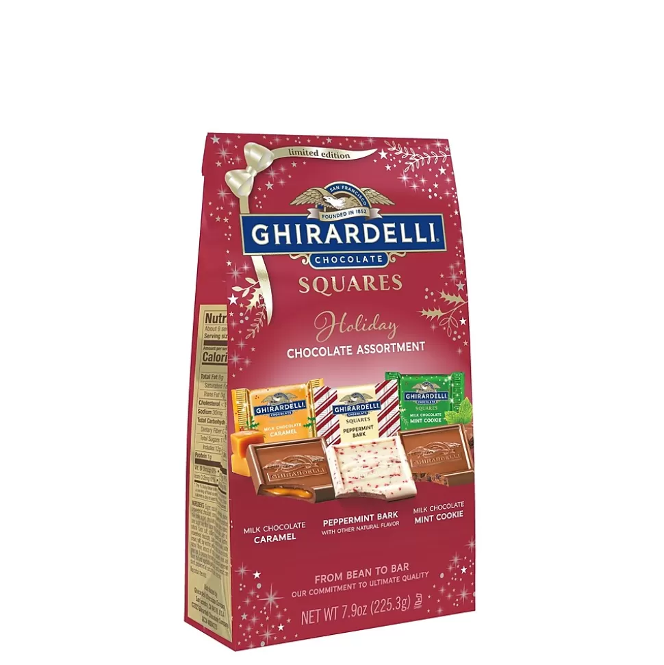 Ghirardelli Limited Edition Holiday Chocolate Assortment Squares, 7.9 oz Bag (10002435) Online