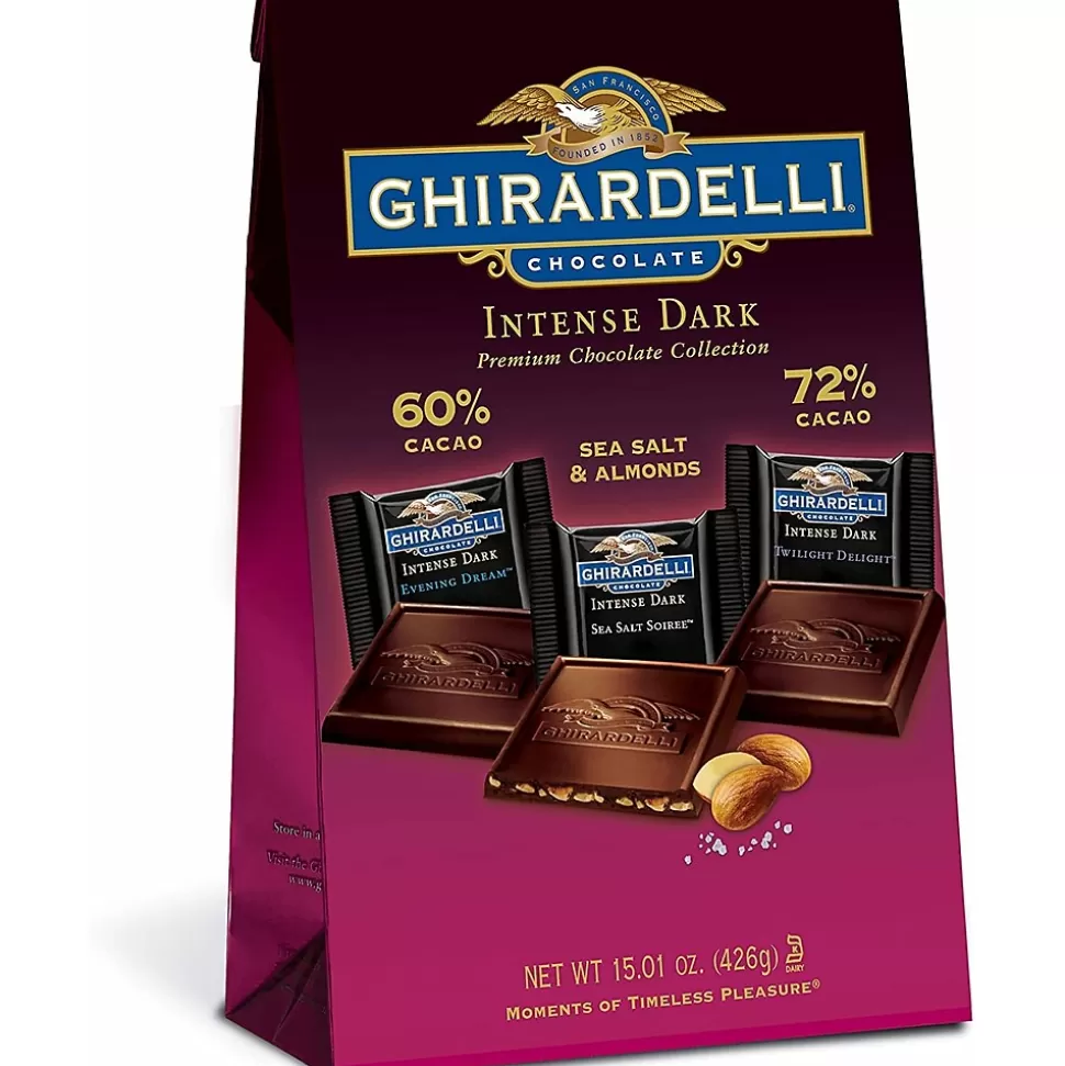 Ghirardelli Luxe Assorted Flavors Dark Chocolate Candy Bar, 15.01 oz. (220-01102) New