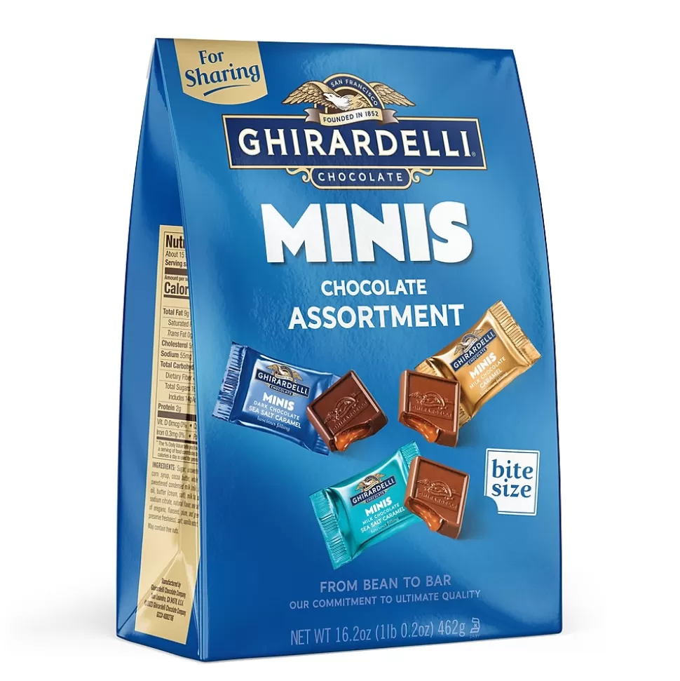 Ghirardelli Minis Chocolate Assortment, 16.2 Oz Bag (220-02312) New