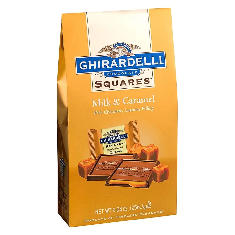 Ghirardelli Squares Milk & Caramel Milk Chocolate Candy Bar, 9.04 oz., 2/Pack (300-01034) Store