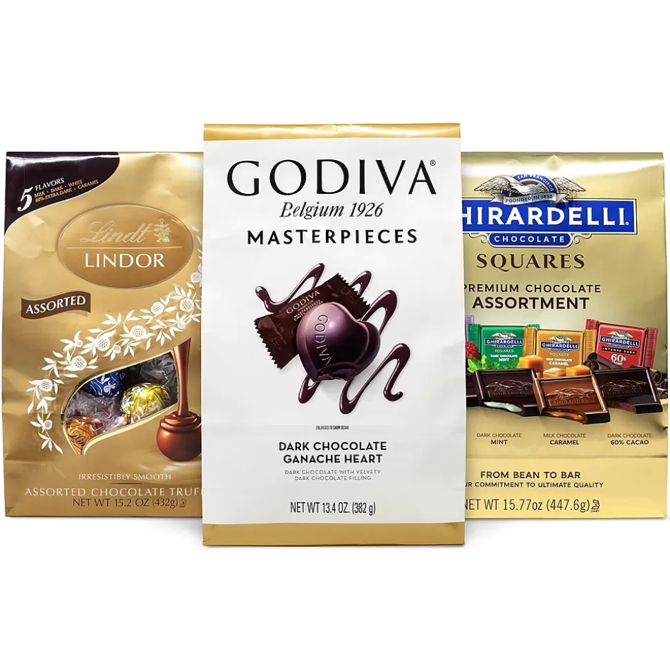 Godiva Miniatures Assorted Chocolate, 3/Pack (600-00730) Fashion