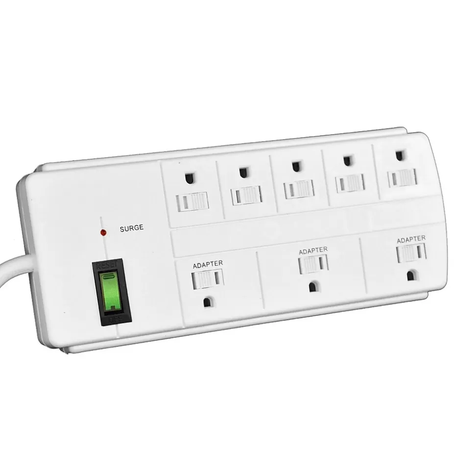 GoGreen Power 6' Surge Protector, 8 Outlet, White (GG-18316WH) Discount