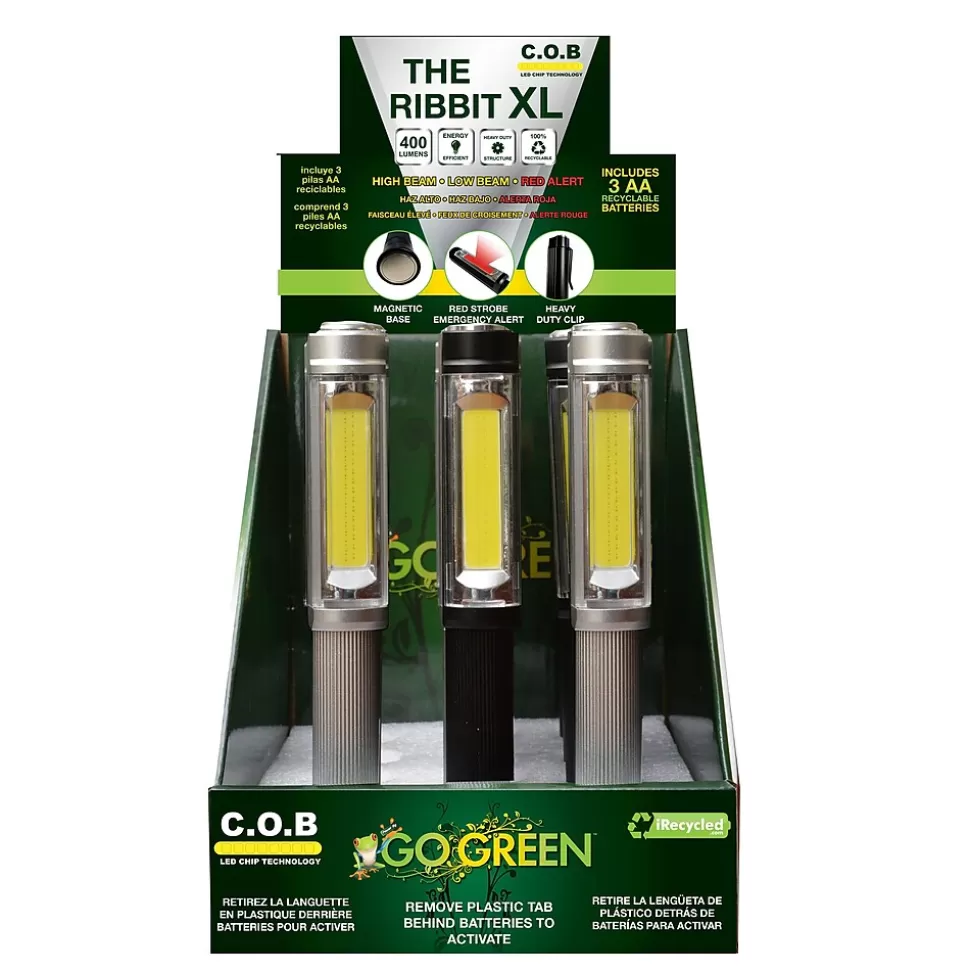 Go Green Power GoGreen Power Ribbit XL Aluminum Pocket Flashlight Display, Assorted Colors (GG-113-RXLDISP) Fashion