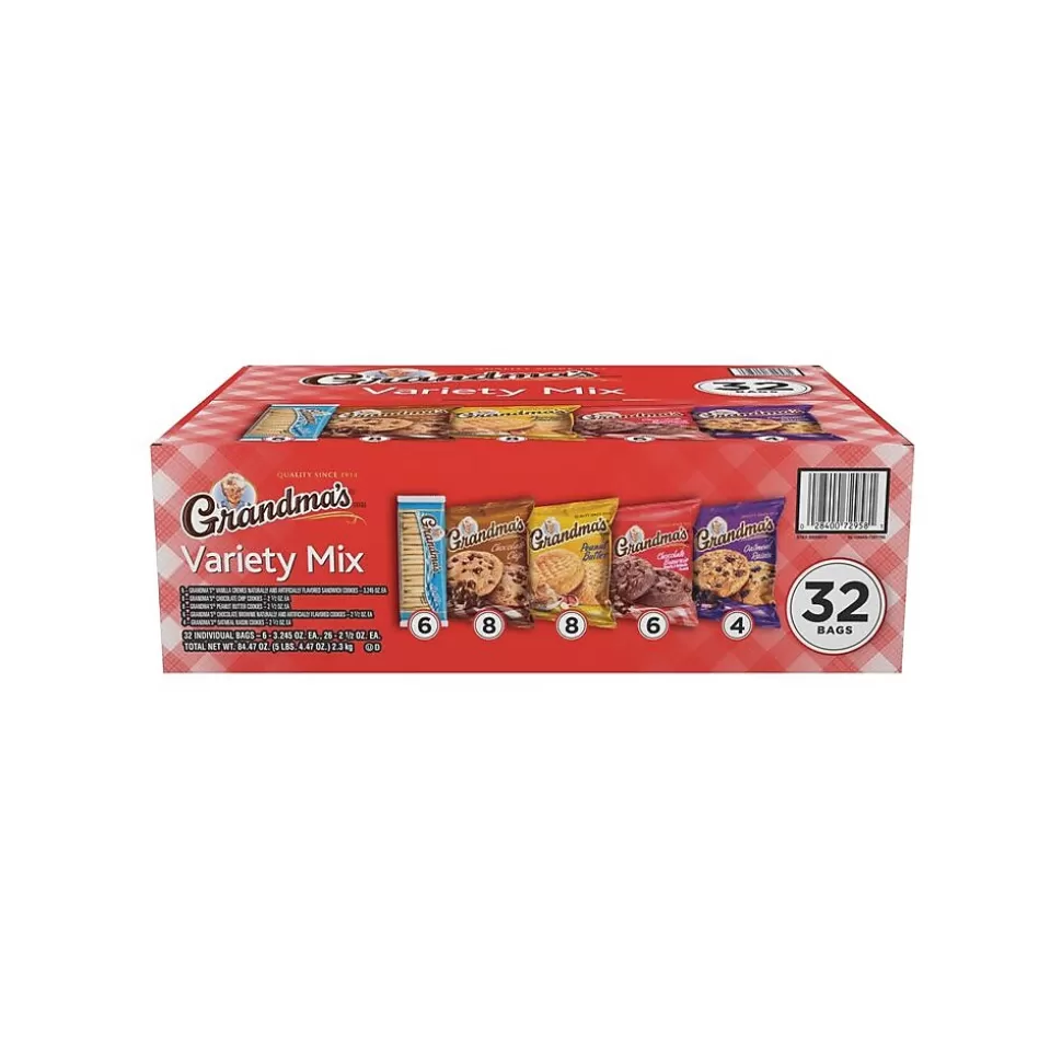 Grandma's Cookies Variety Pack, 32 Packs/Box (FRI14867) Discount