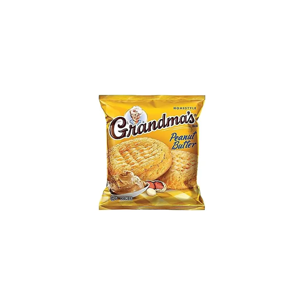 Grandma's Homestyle Peanut Butter Cookies, 2.5 oz., 60 Packs/Box (FRI45091) New