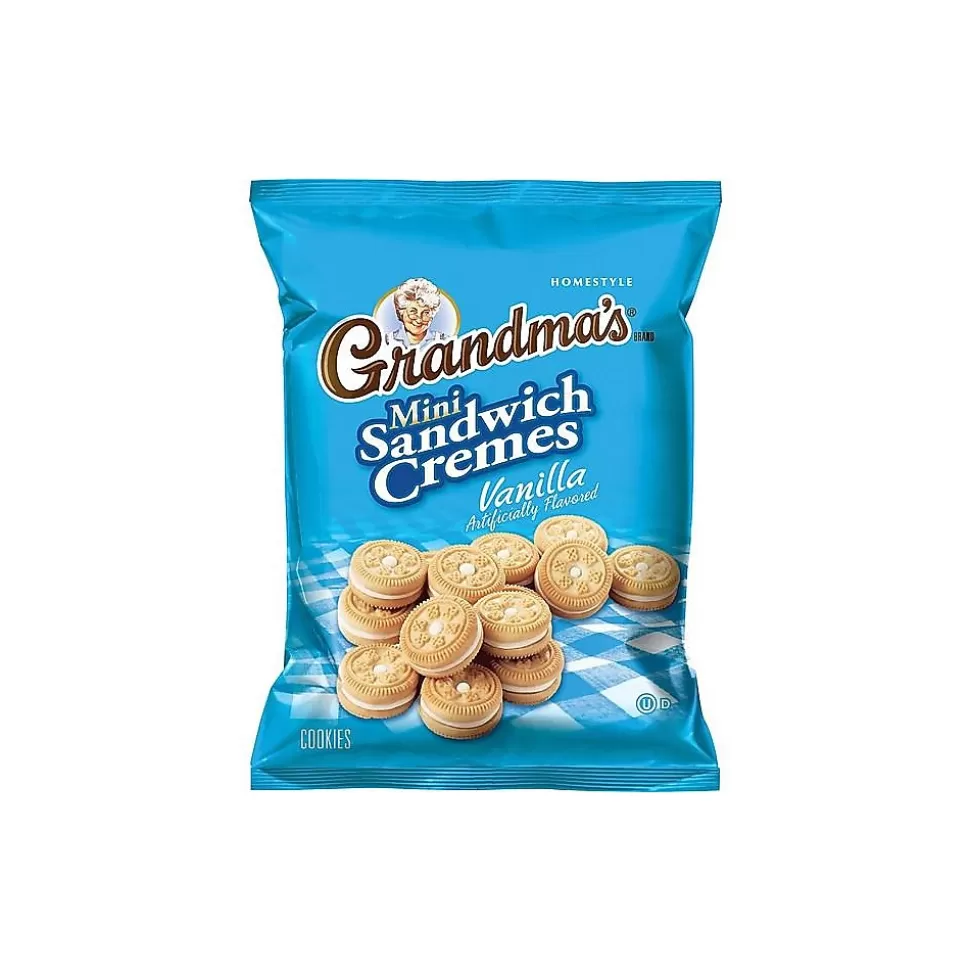 Grandma's Mini Cremes Vanilla Sandwich Cookies, 2.12 oz., 60 Packs/Box (FRI45096) Cheap