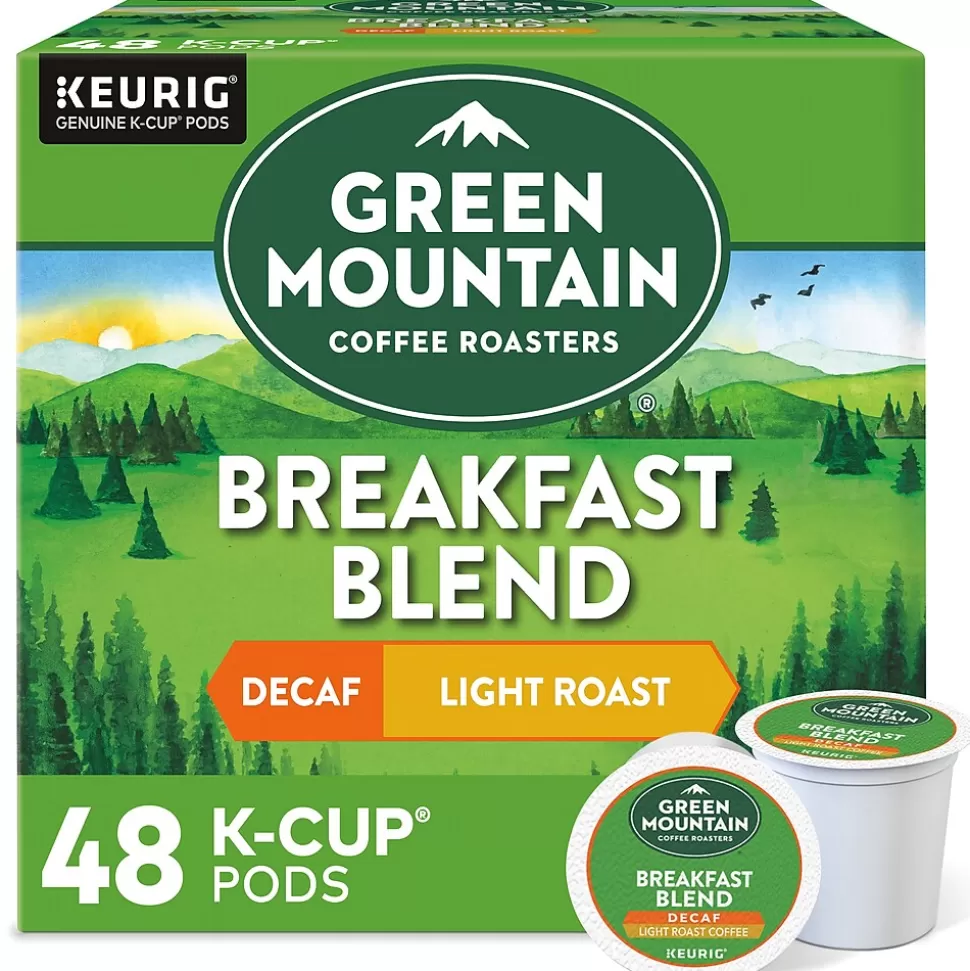 Green Mountain Breakfast Blend Decaf Coffee Keurig® K-Cup® Pods, Light Roast, 48/Box (5000355634) Best Sale